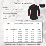 Men Chef Shirt Long Sleeve Cosplay Jacket Kitchen