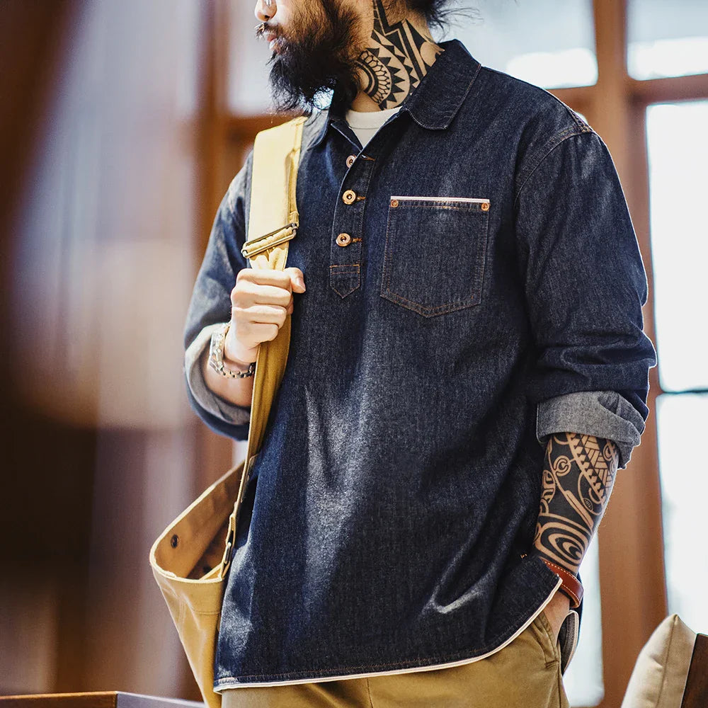 Maden American Vintage Denim Jacket Work Shirt Loose