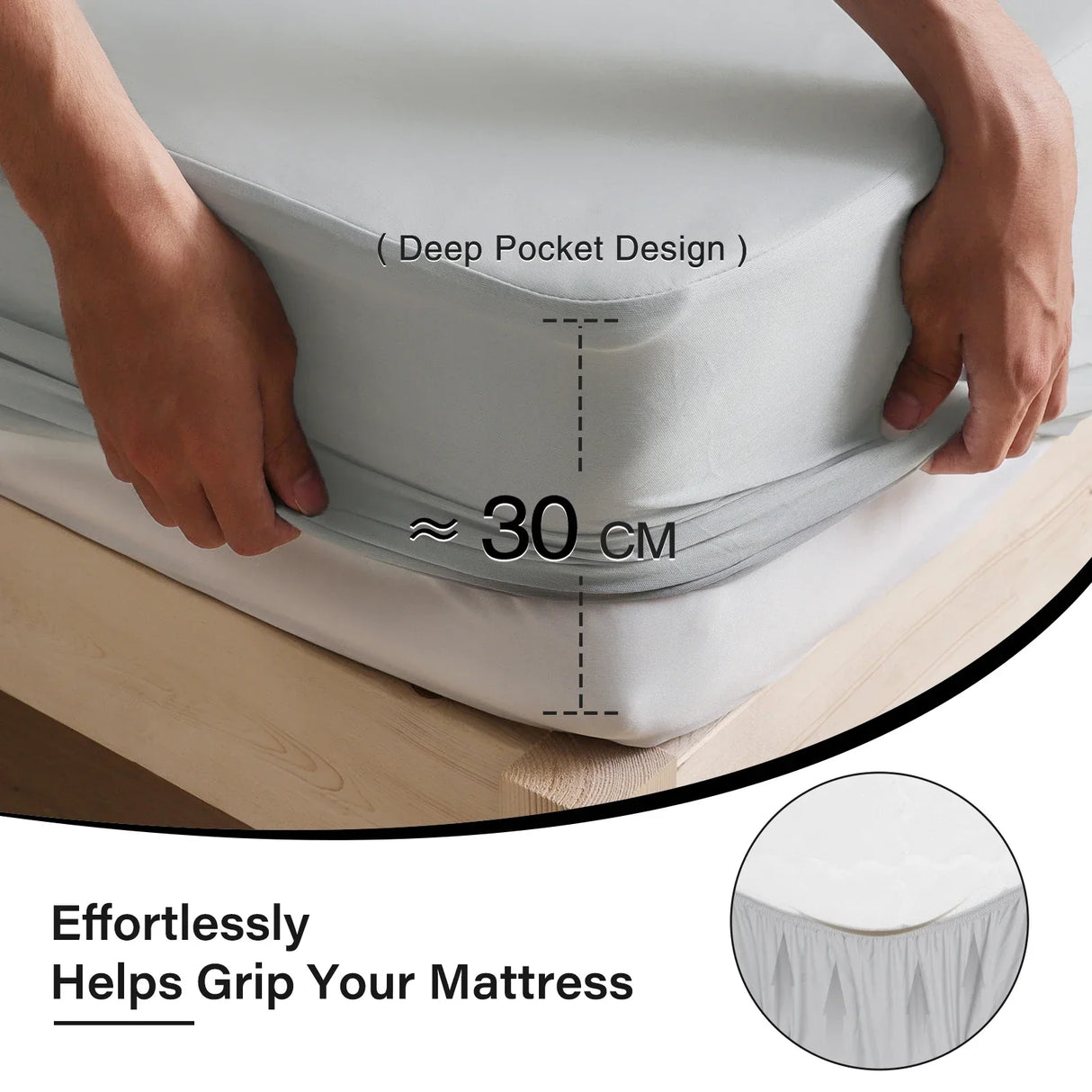 Waterproof Bed Cover Smooth Microfiber Mattress Protector Waterproof