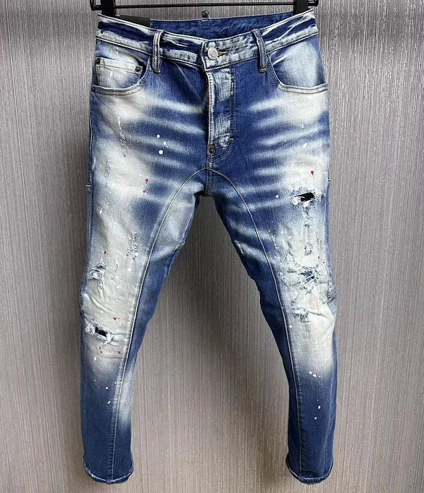 new BRAND Men Jeans Badge Printed dsq2 Coolguy