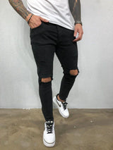 Jeans For Men 2022 Gradient Color Ripped White