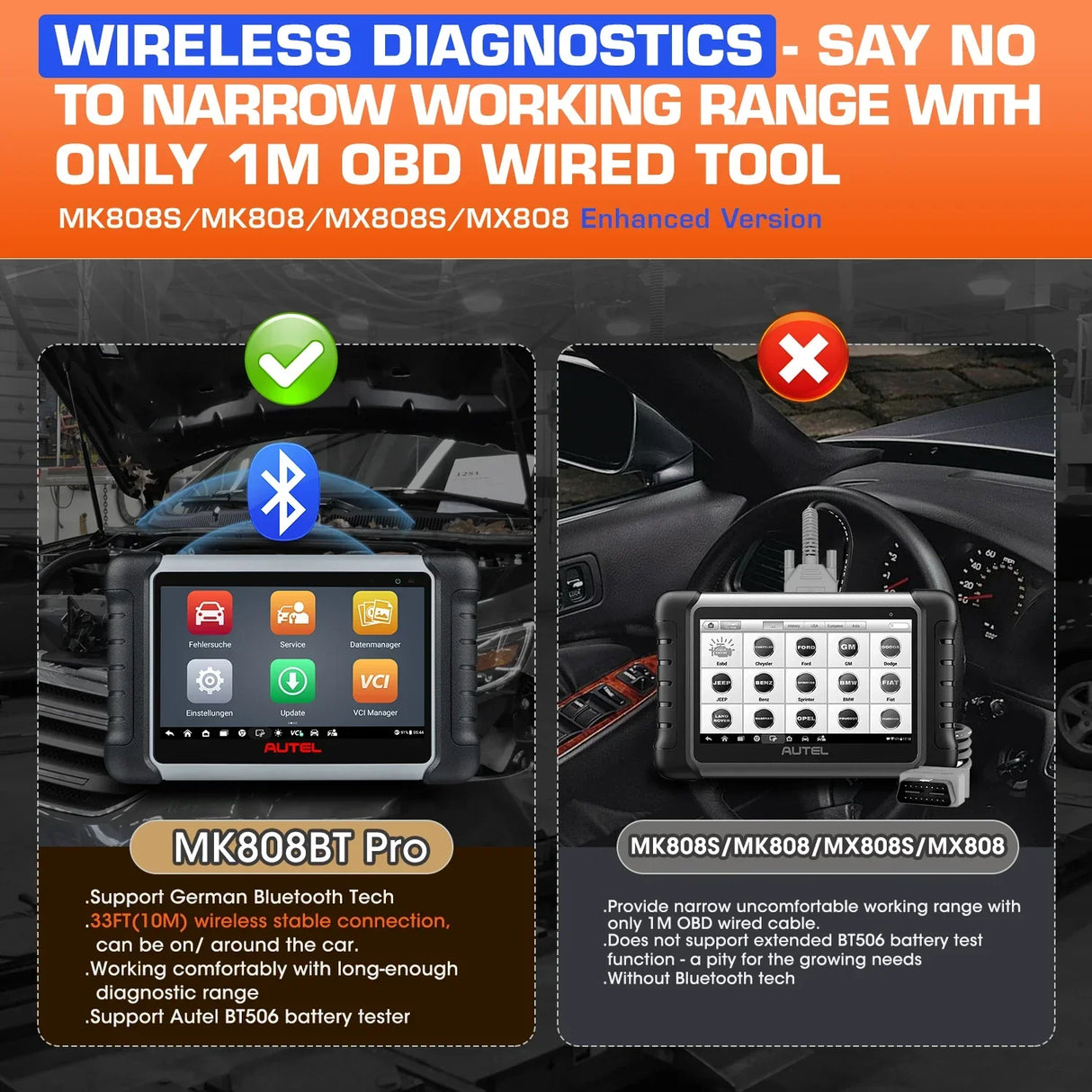 Autel MaxiCOM MK808BT PRO Car Bi-directional Diagnostic Tools