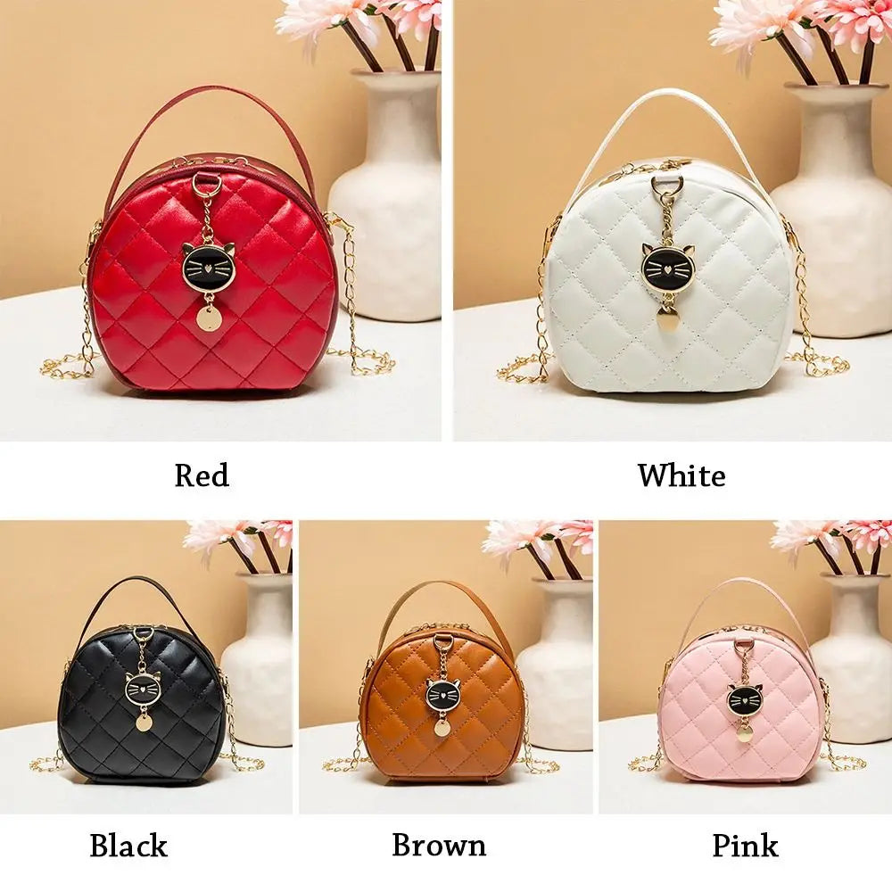Women Chain Shoulder Bags Round Handbags Ladies Cute