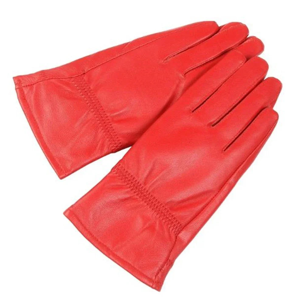 Children Autumn Sheepskin Plus Velvet Thick Gloves Boys