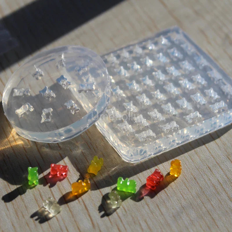 1PCS Silicone Miniature Mini Gummy Candy Mould 1/12