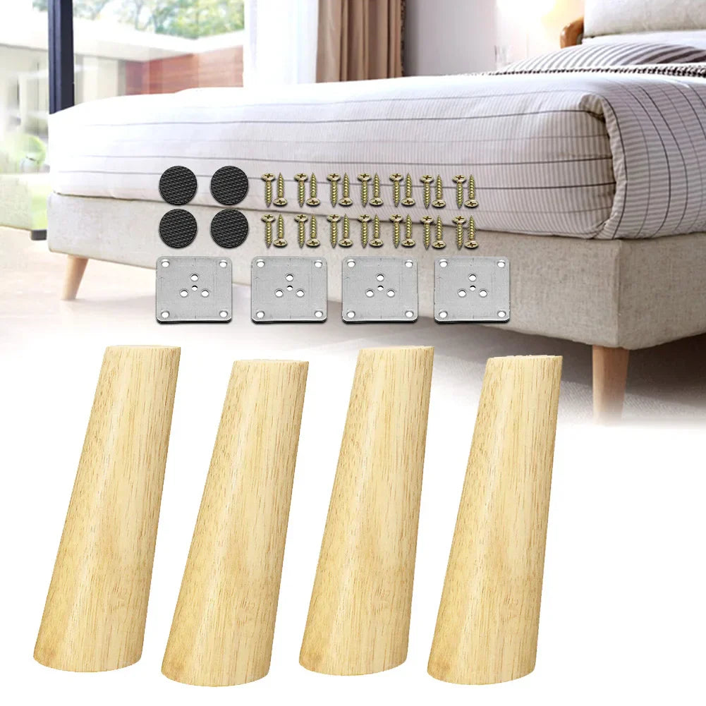 4pcs Cone Angled Furniture Legs Durable For Cabinet