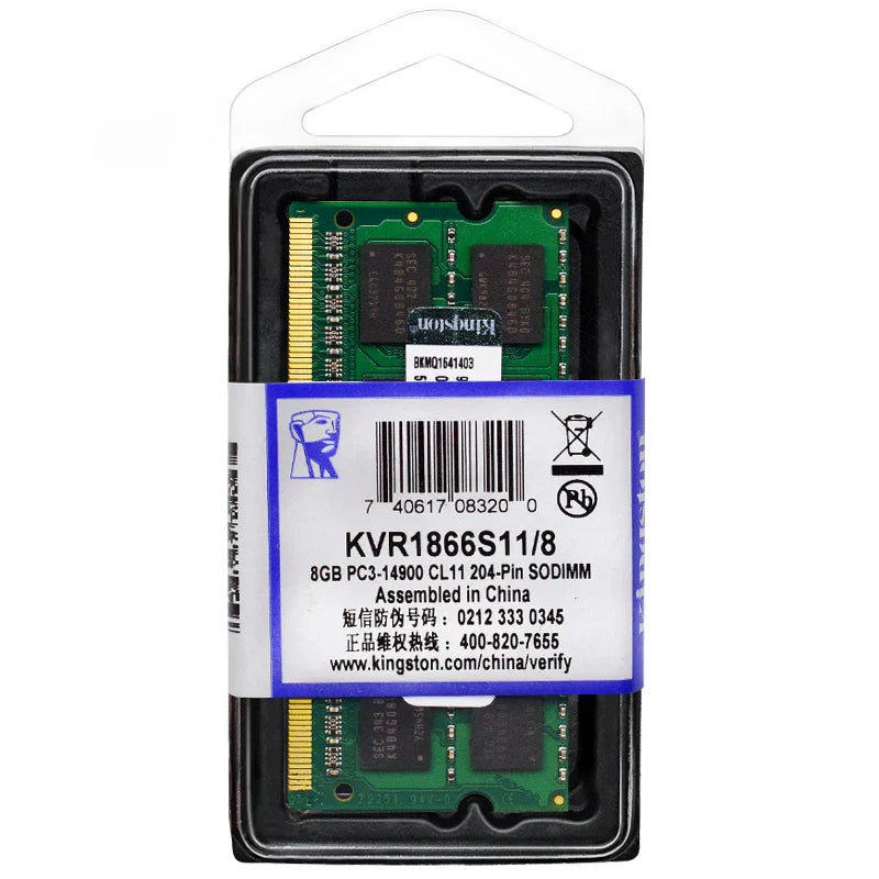 Kingston 2pcs Laptop Ram DDR3L DDR3 8GB 4GB