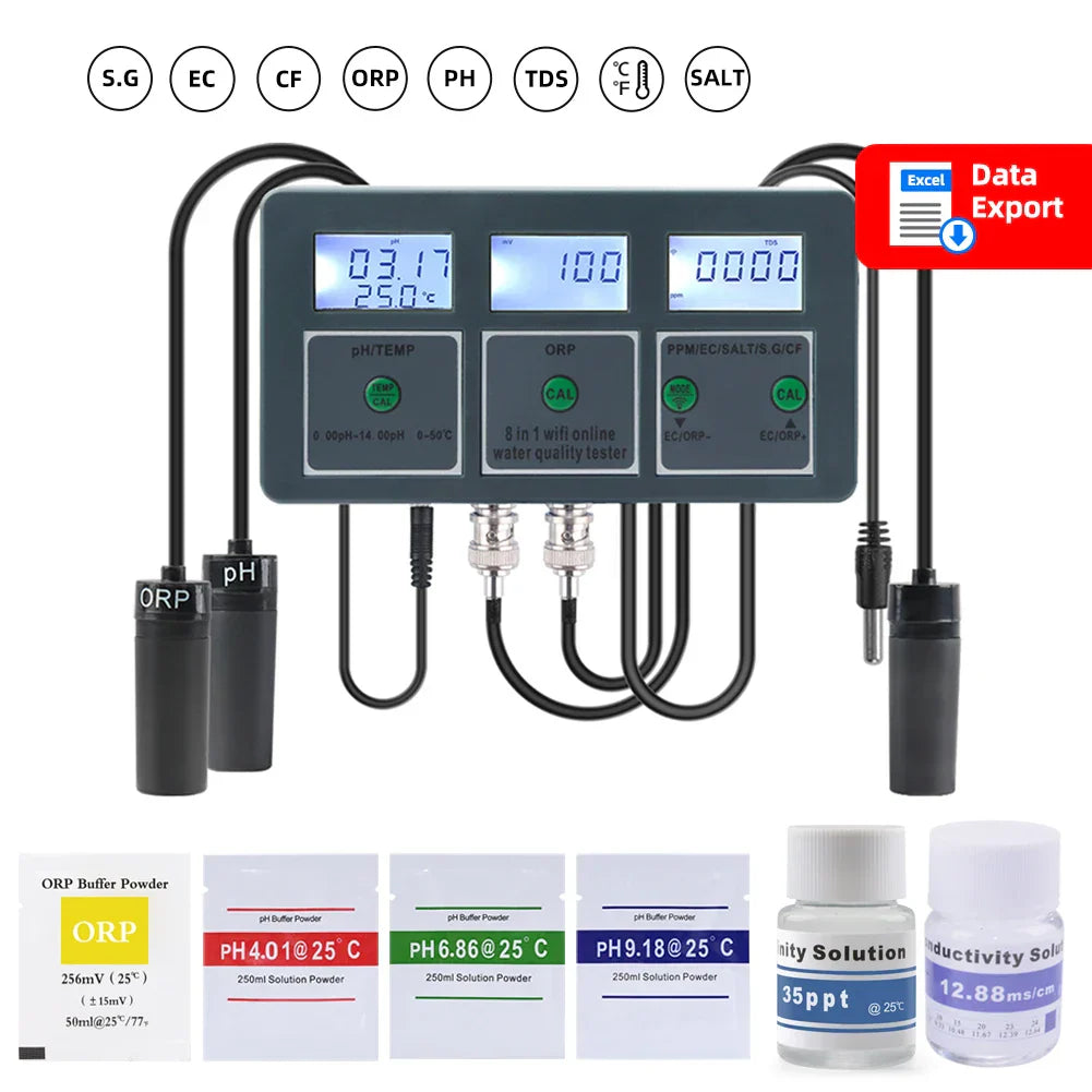 WiFi Tuya Smart PH Meter Data Logger Temp