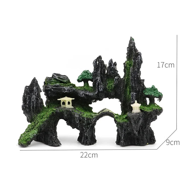 Fish Tank Plant Rockery Multi-style Aquarium Decoration,Resin Artificial