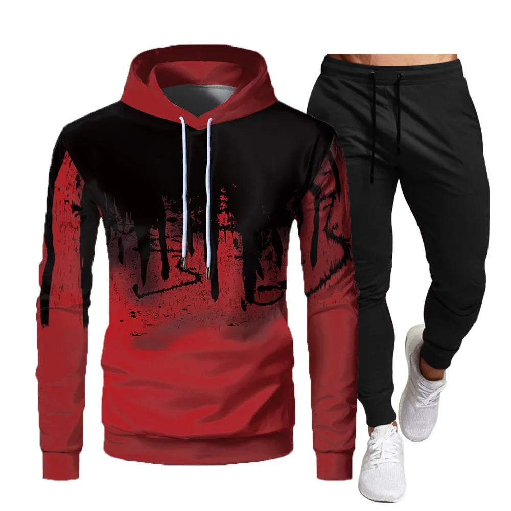 2023 Brand Autumn and Winter Hoodie Suit Men's