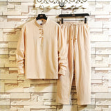 New Arrival Men's Cotton and Linen Long Sleeve