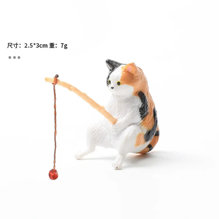 Creative Aquarium Decoration 10 Style Small Fishing Cat
