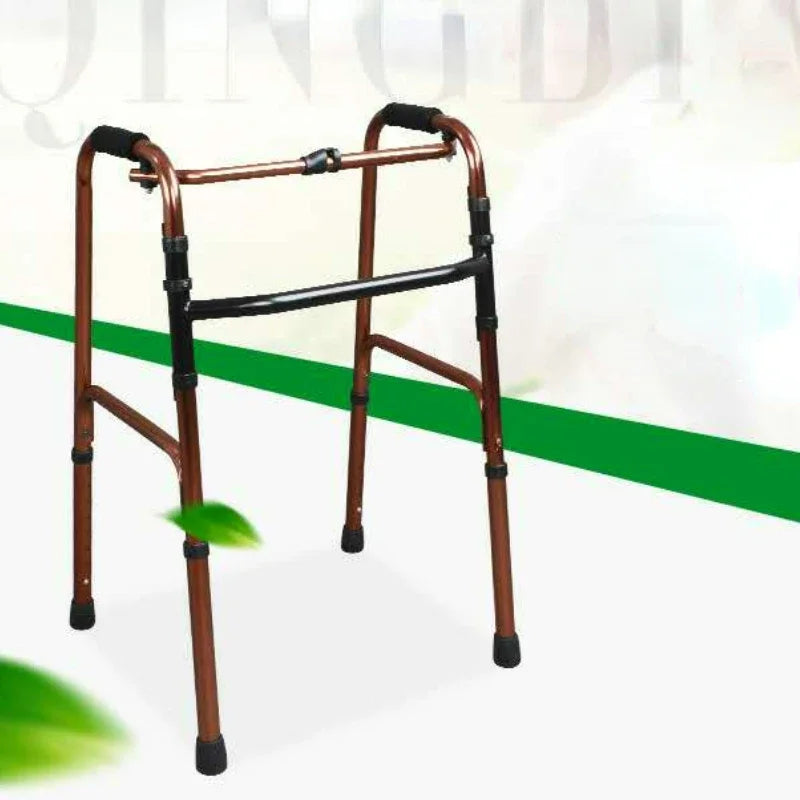 Aluminum Alloy Walker for Disabled Folding FourLegged Support