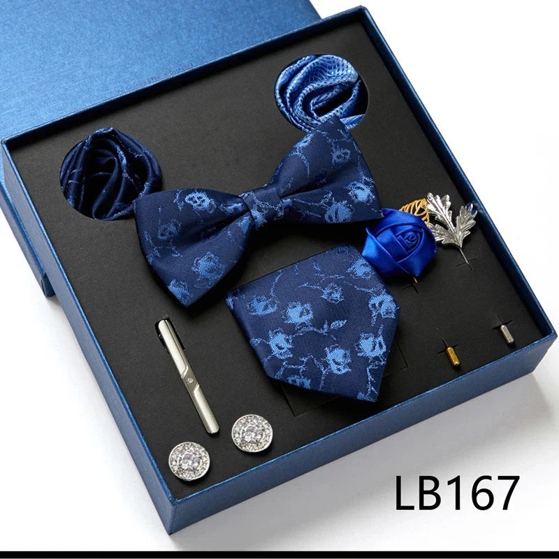 Luxury Quality Tie Set With Necktie Bowtie Pocket