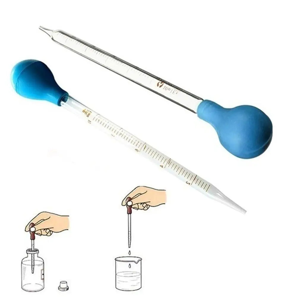 (0.5/1/2/3/5/10ml)Glass Scale Line Dropper Pipette Lab Dropper Dropping