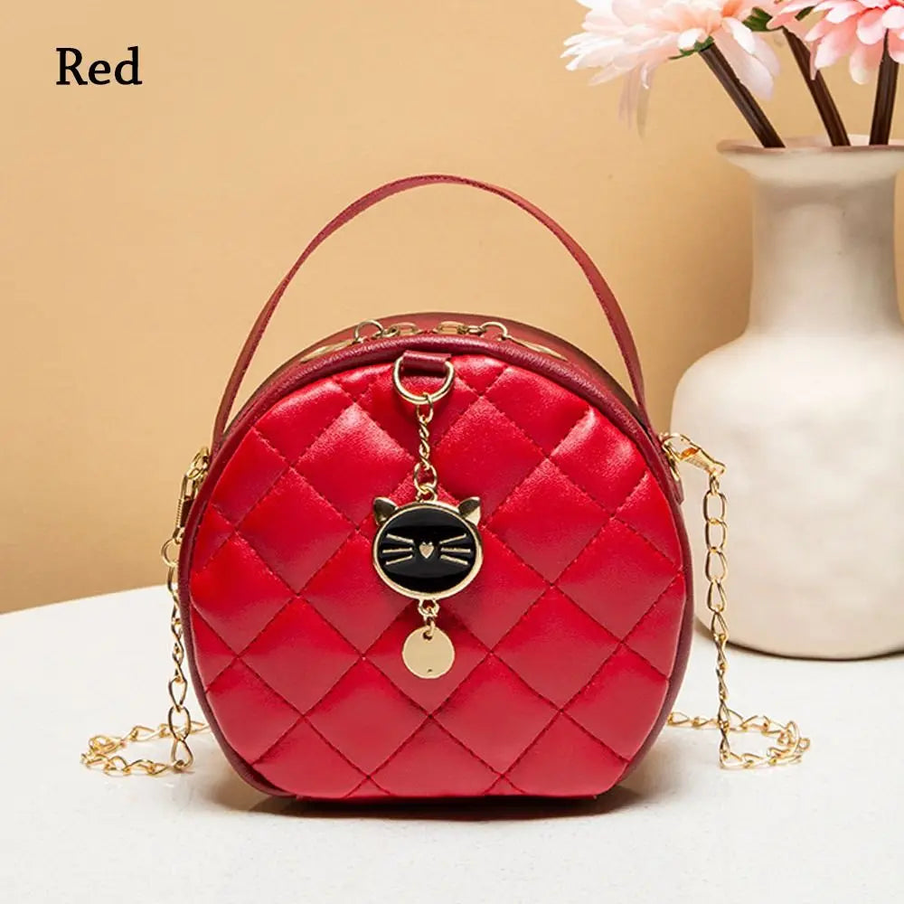 Women Chain Shoulder Bags Round Handbags Ladies Cute