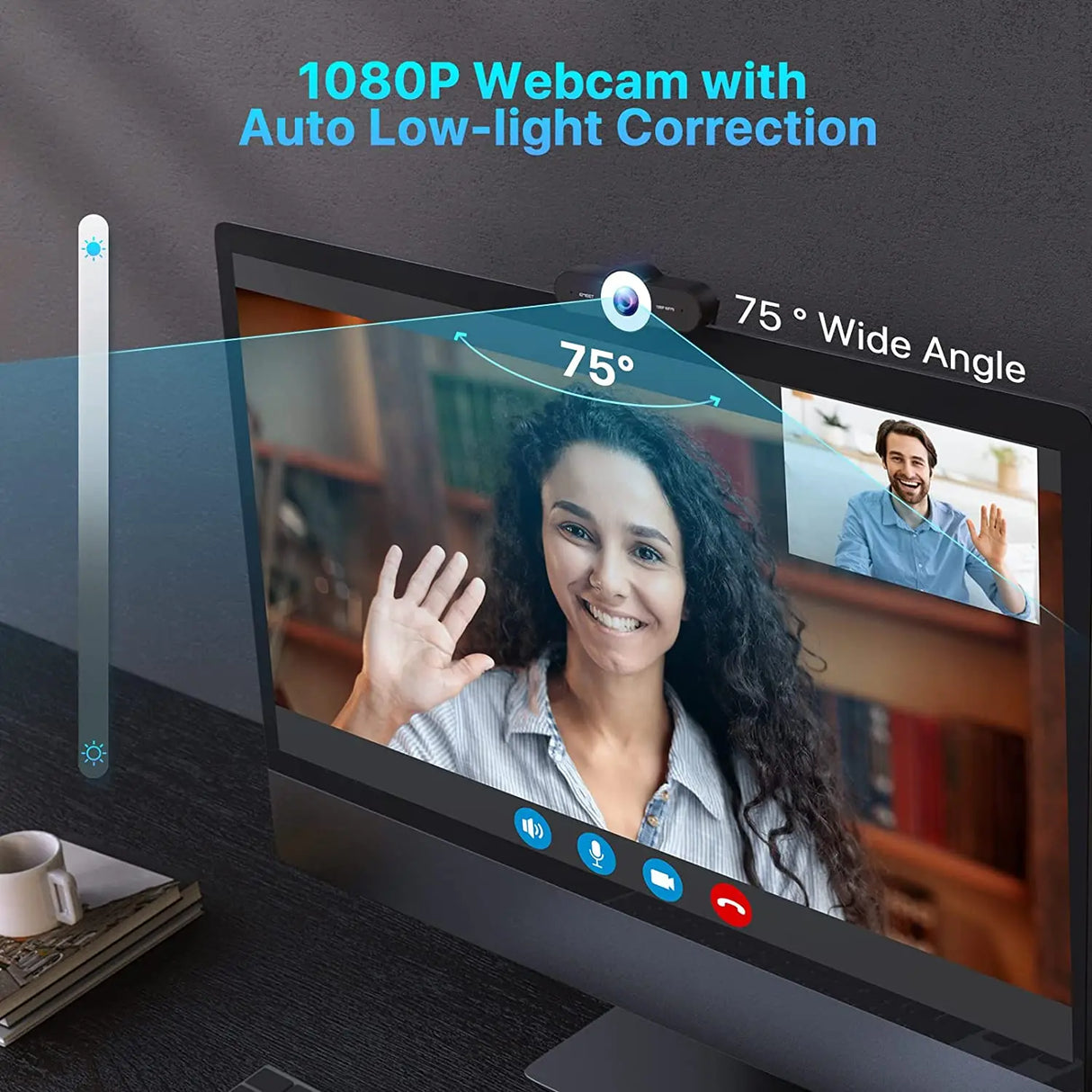 Webcam 1080P 60FPS Streaming Autofocus HD Web Camera