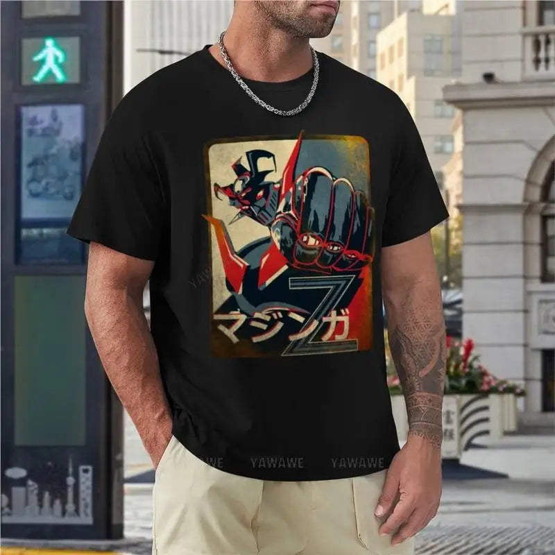 men cotton tshirt black t-shirt Mazinger Z T-Shirt