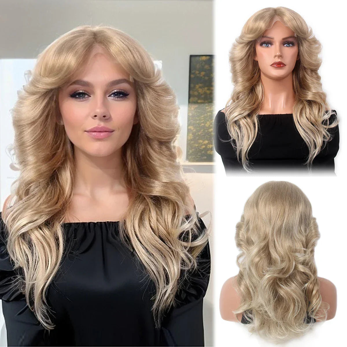 Ombre Blonde Lace Front Women Wigs 6X4X0.5 T