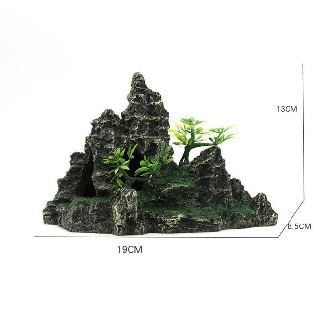 Fish Tank Plant Rockery Multi-style Aquarium Decoration,Resin Artificial