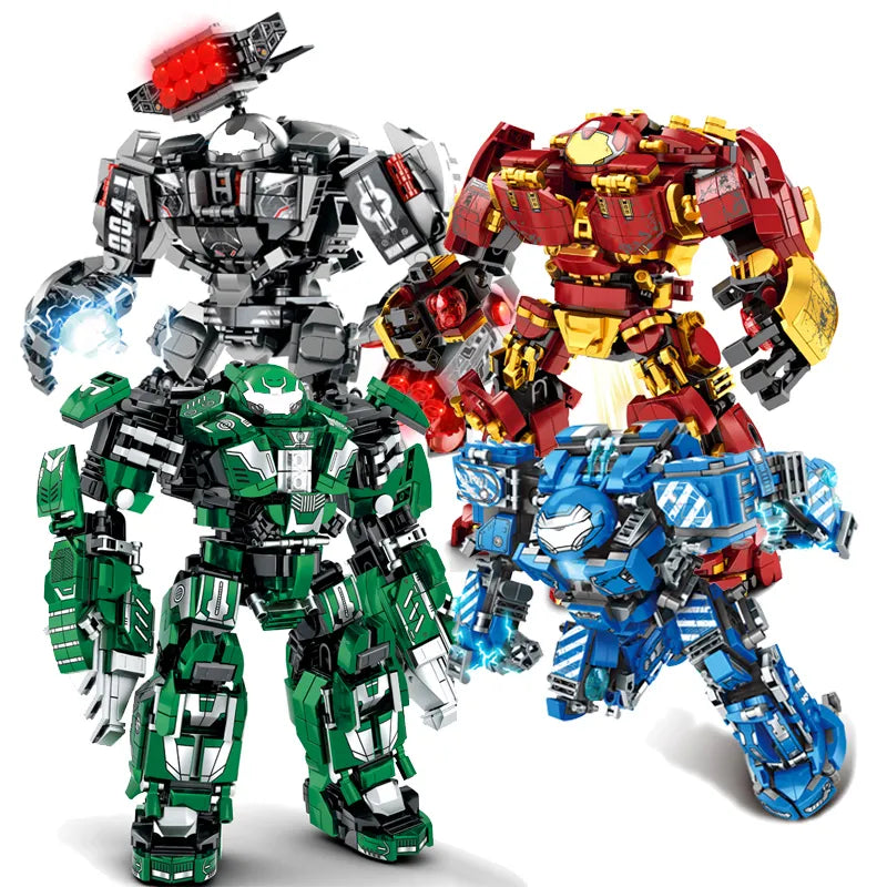 Superheroes Mecha Building Blocks Toys for Boys Super