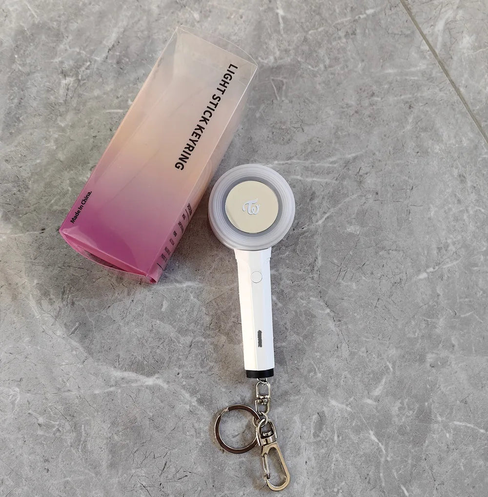 KPOP Twice Lightstick Mini Keychain Flash Colorful Light