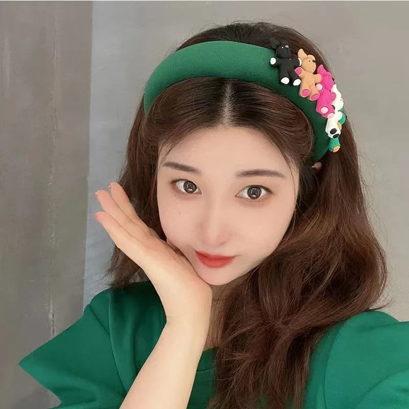 Korean Colorful Bear Headband Girl Cartoon Headwear Kids
