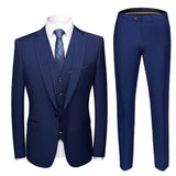 3 Piece Blazer+Vest+Pants Set Blazer Jacket Vest Trousers