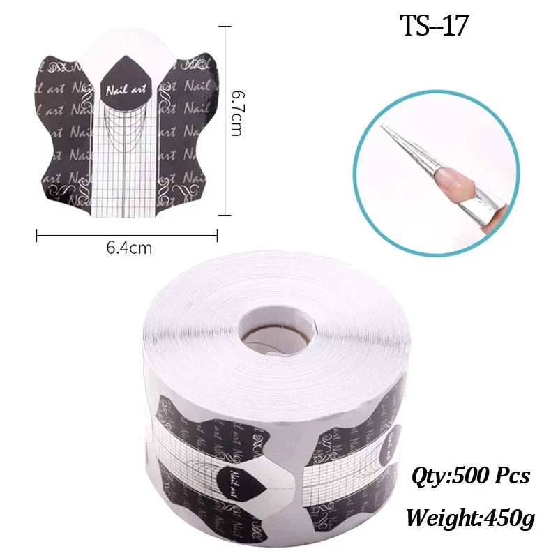 500Pcs Nail Form Nail Paper Holder Tools Forms