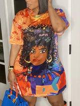 LW Plus Size Figure Street Letter Print Patchwork
