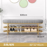 Nordic Shoe Bench Soft Cushion Multifunctional Shoe Rack