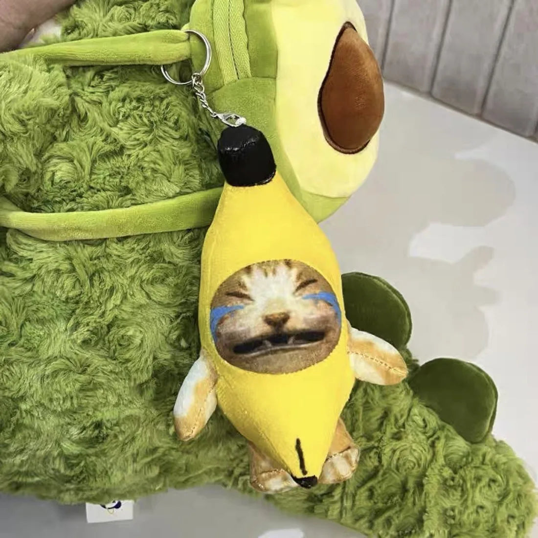 2023 Crying Banana Cat Plush Pendant Cute Banana