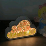 Clouds Tulip Lamps LED Night Light Mirror Table