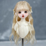 30cm Doll Wig Bangs Ponytail Curly Soft Mohair