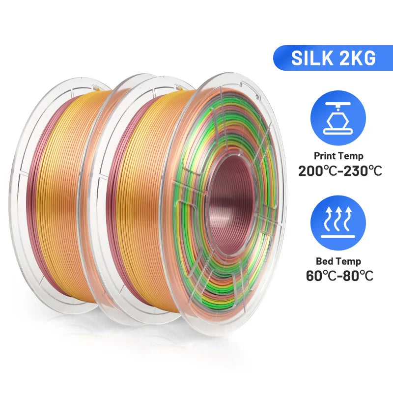 2KG 1.75mm PLA SILK Filament PLA Plus SILK