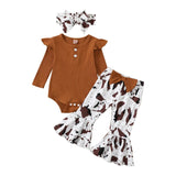 Citgeett Autumn Infant Baby Girls Jumpsuit Solid Color