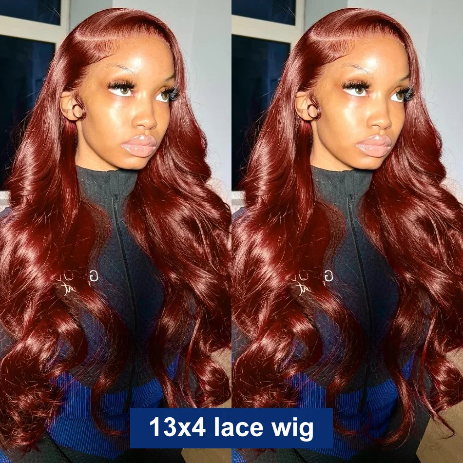 30 32 Inch Brazilian Reddish Brown 13x4 13x6