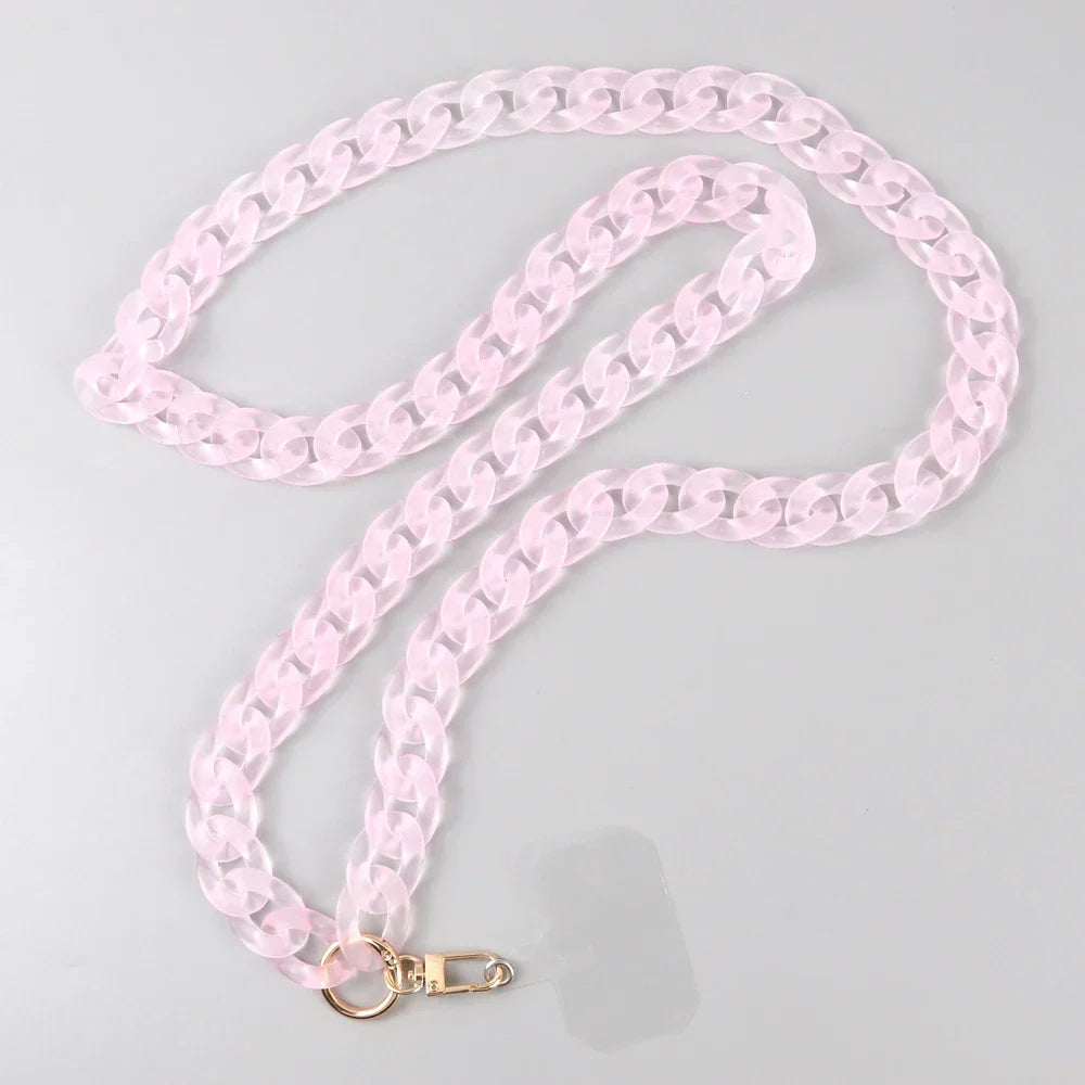 FishSheep 12 Colors Frosted Acrylic Chain Crossbody Phone