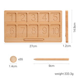 Montessori Counting Board for Girls Boy Tracing Board