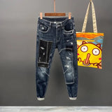 Trousers with Holes Men's Jeans Ripped Torn Man