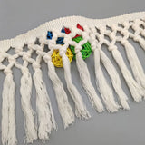 5M Beige Cotton Fringe Lace Ribbon DIY Apparel