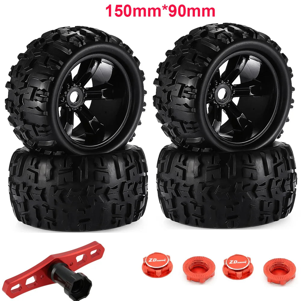 4pcs/pack 1/8 Scale 17mm Hex RC Truck Tires