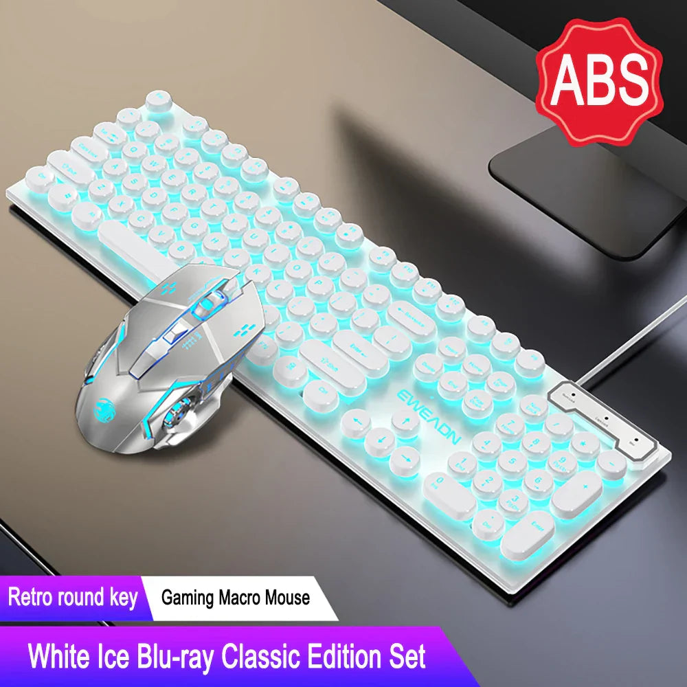Three-piece Set Punk Gaming Keyboard and Mouse Earphone