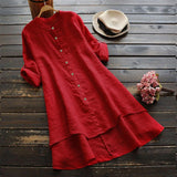 Oversized Cotton Linen Dress for Women Summer Plus