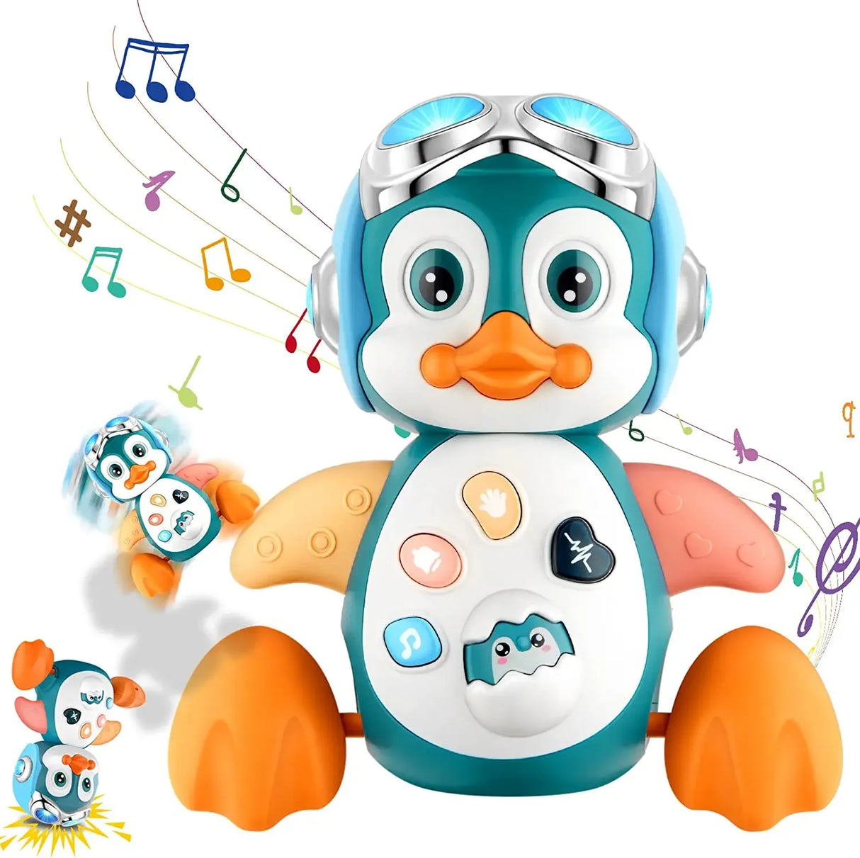 Baby Crawling Toys Musical Penguin Infant Moving Walking