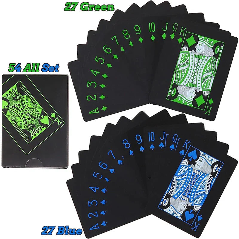 Black Gold Playing Card Poker Game Deck blue