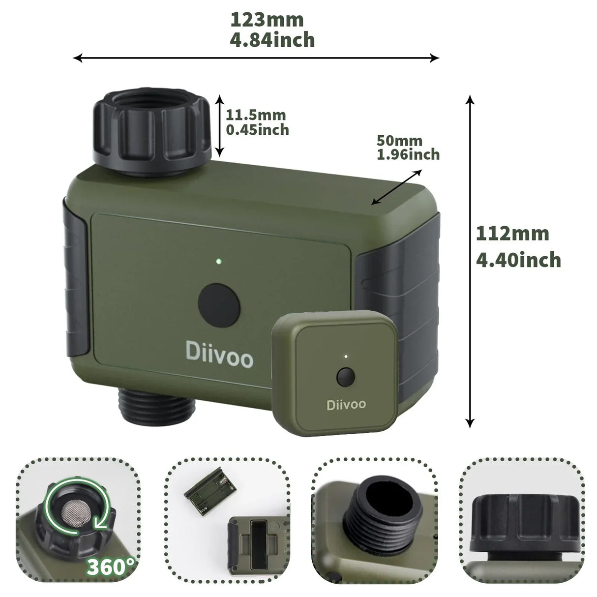 Diivoo WiFi Gateway Garden Watering Irrigation Controller Timing