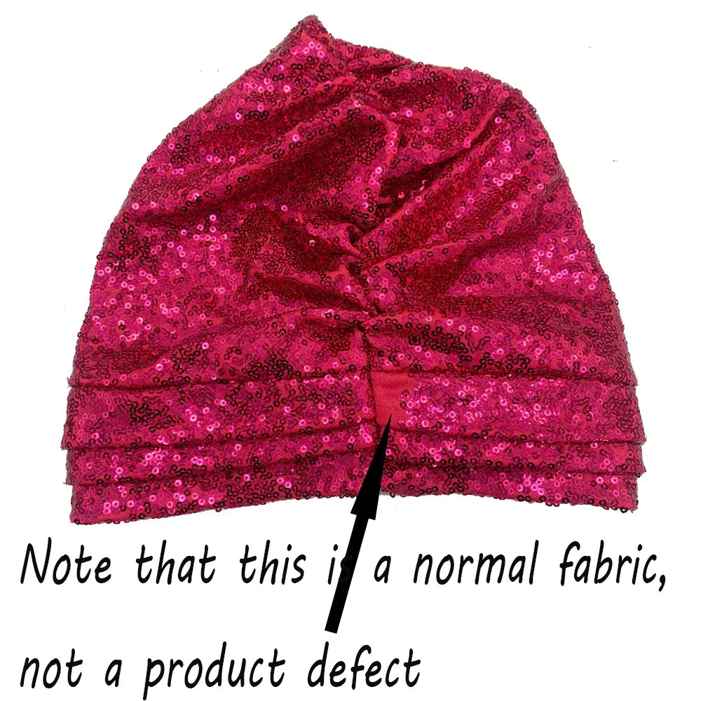 NEW Sequins Turban Cap for Women Ready to