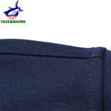 TACE&SHARK Brand Shark Embroidery Long Sleeve Polo Tops