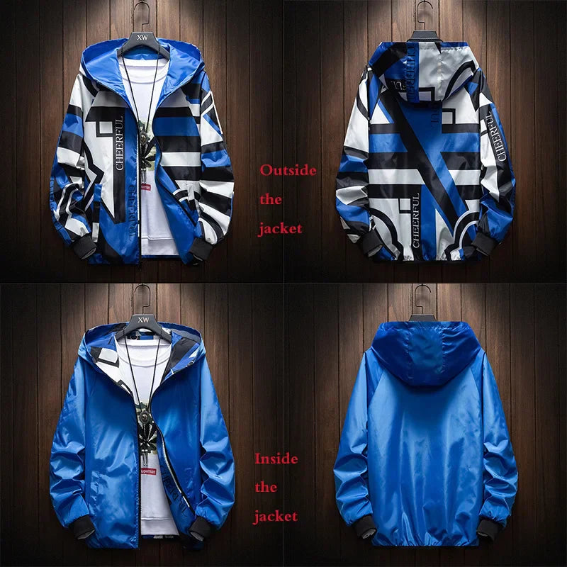 The New Two-sided Men's Jacket, 2024 Fashion Geometric